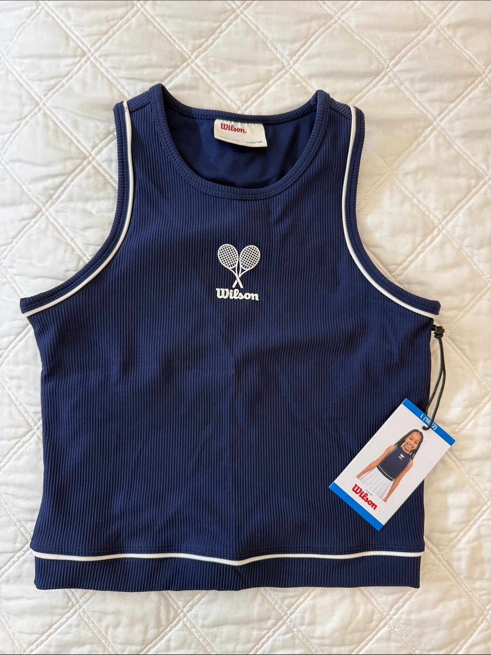 Wilson Navy Tank Top with White Trim
